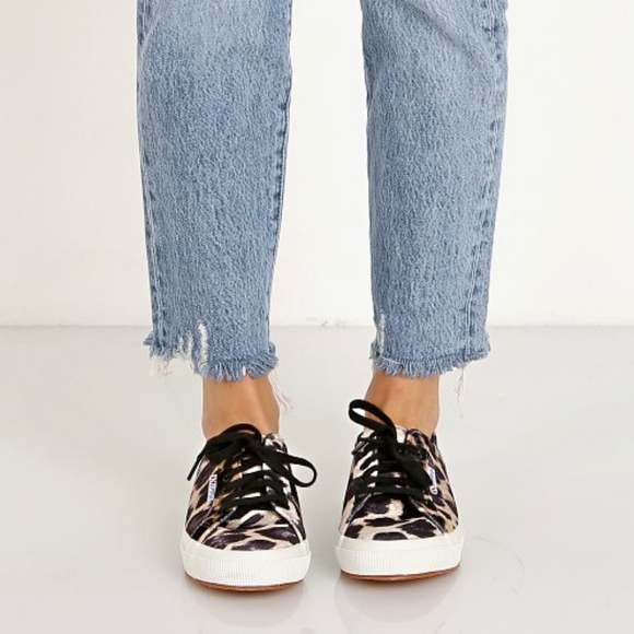 SUPERGA 2750 FANVELVETW Leopard Sneakers Unisex Men's 7 Women's 8.5 - Picture 3 of 11